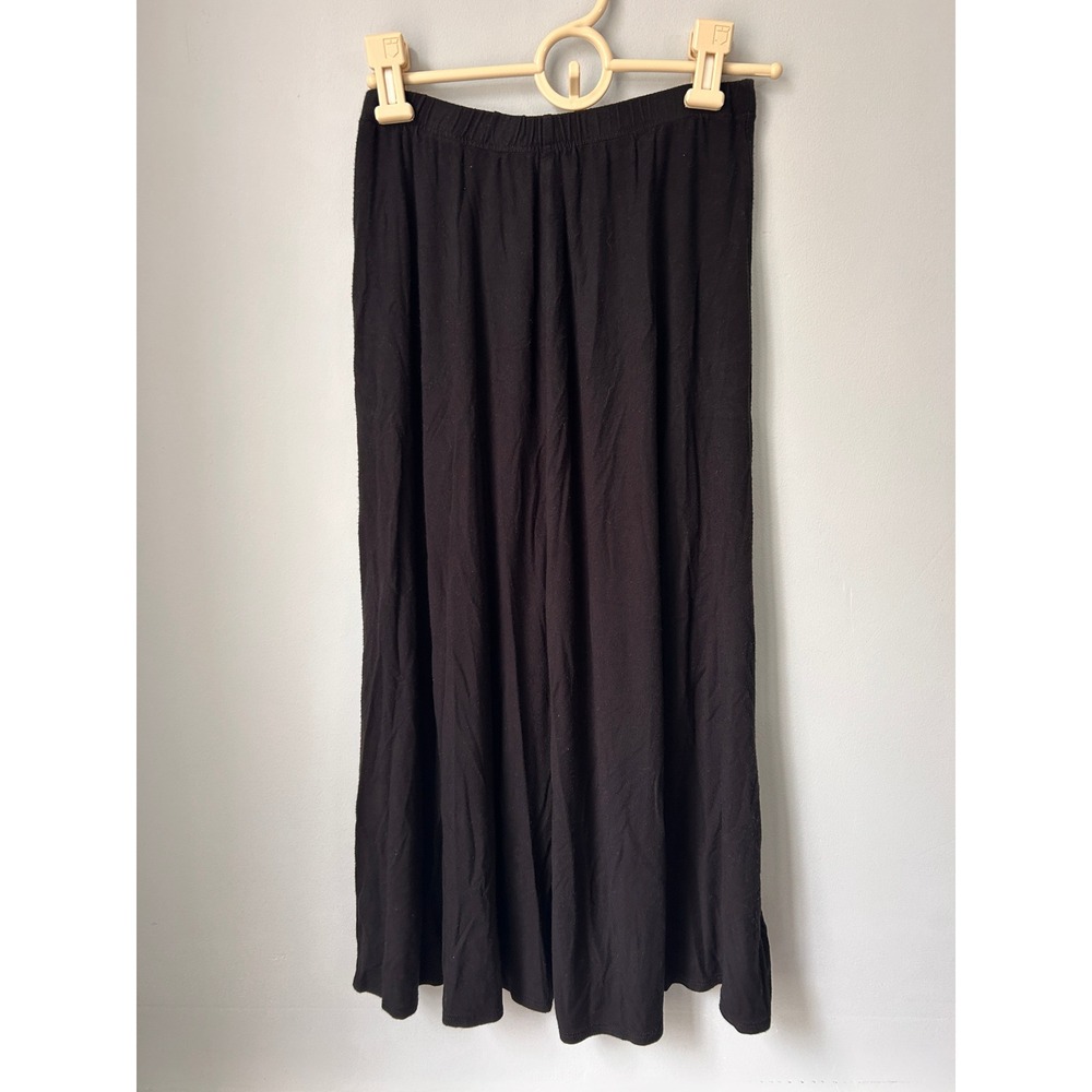 Stretch is Comfort Kids Black Maxi Skirt Long Elastic Waist Knit Size Medium